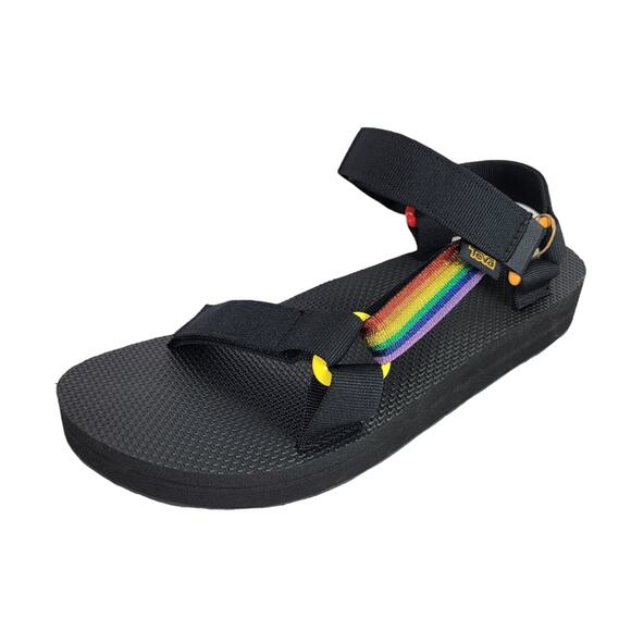 New Teva Mens Pride Rainbow Stripe Open Toe Sandals LGBTQ Size 10 main image 7